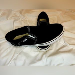 Black vans slip ons